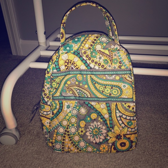 yellow vera bradley lunch bag